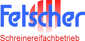 Logo Schreinerei Fetscher in rot und blau