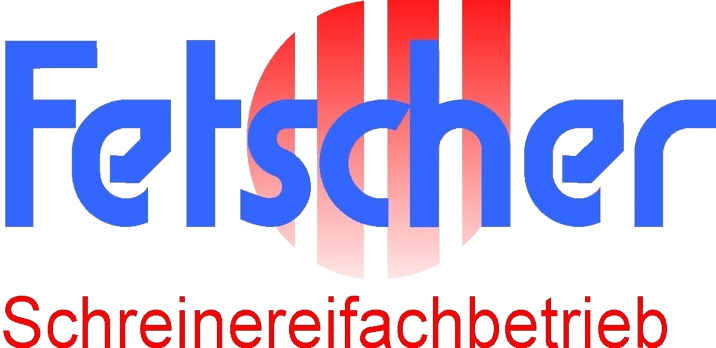 Logo Schreinerei Fetscher in rot und blau